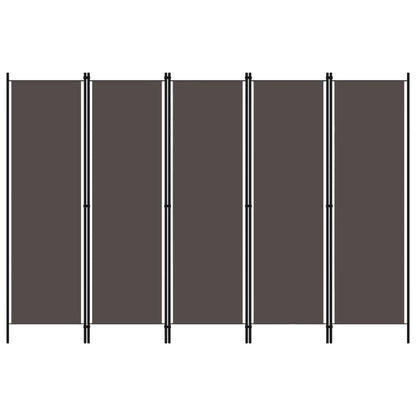 5-tlg. Raumteiler Anthrazit 250x180 cm