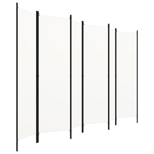6-tlg. Raumteiler Weiß 300x180 cm