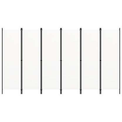 6-tlg. Raumteiler Weiß 300x180 cm