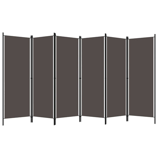 6-tlg. Raumteiler Anthrazit 300x180 cm