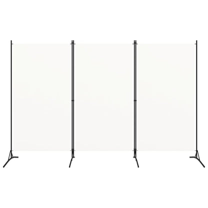 3-tlg. Raumteiler Weiß 260x180 cm Stoff