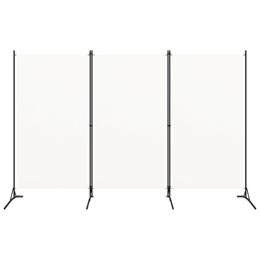 3-tlg. Raumteiler Weiß 260x180 cm Stoff