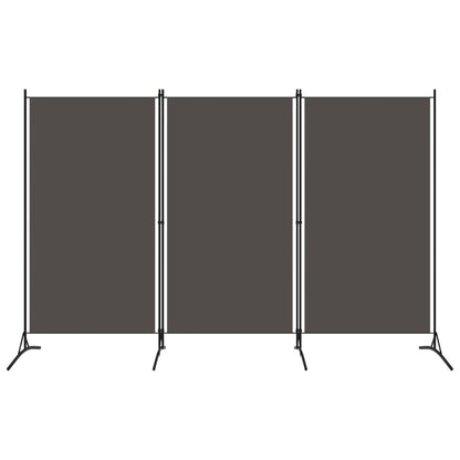 3-tlg. Raumteiler Anthrazit 260x180 cm