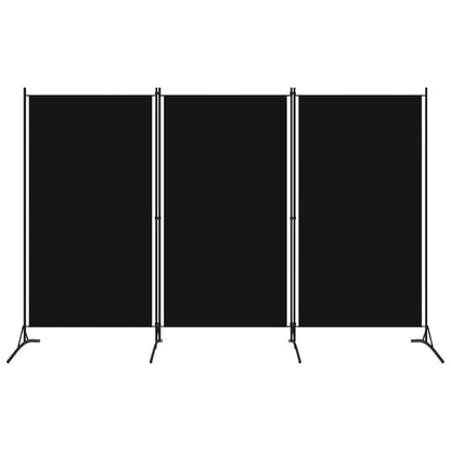 3-tlg. Raumteiler Schwarz 260x180 cm