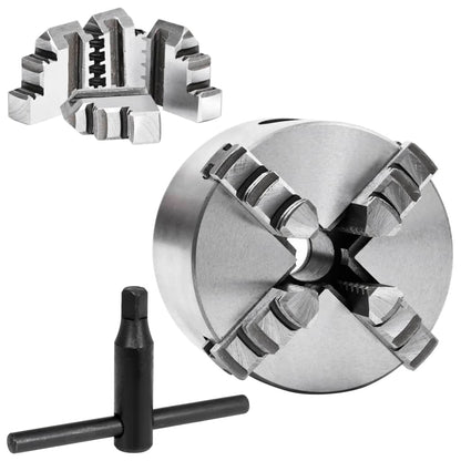 4-Backen-Drehfutter Selbstzentrierend 80 mm Stahl