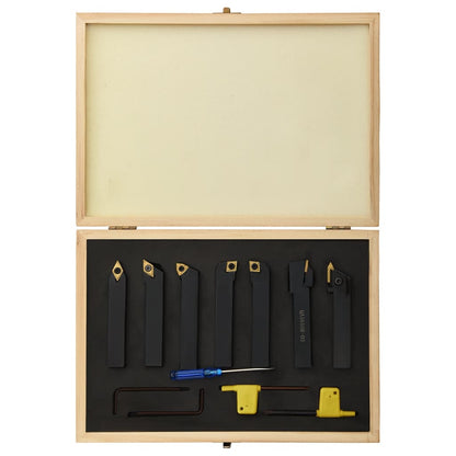 12-tlg. Drehmeißel-Set mit Wendeplatten 16x16 mm 100 mm