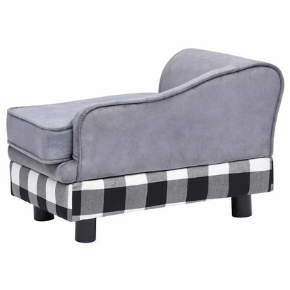 Hundesofa Grau 57x34x36 cm Plüsch