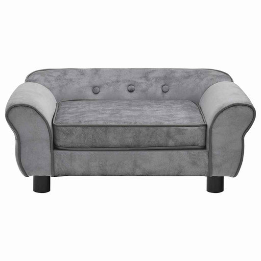 Hundesofa Grau 72x45x30 cm Plüsch