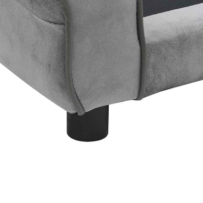 Hundesofa Grau 72x45x30 cm Plüsch