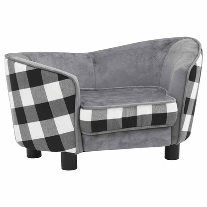 Hundesofa Grau 68x38x38 cm Plüsch