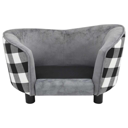 Hundesofa Grau 68x38x38 cm Plüsch