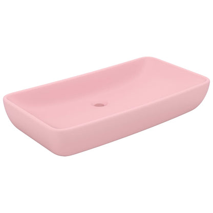 Luxus-Waschbecken Rechteckig Matt Rosa 71x38 cm Keramik
