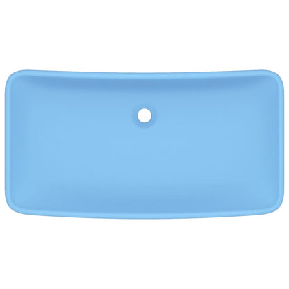 Luxus-Waschbecken Rechteckig Matt Hellblau 71x38 cm Keramik