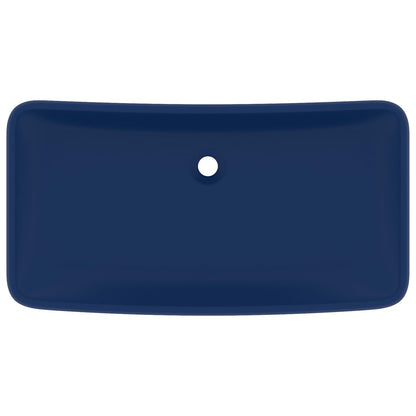 Luxus-Waschbecken Rechteckig Matt Dunkelblau 71x38 cm Keramik