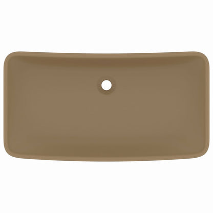 Luxus-Waschbecken Rechteckig Matt Creme 71x38 cm Keramik