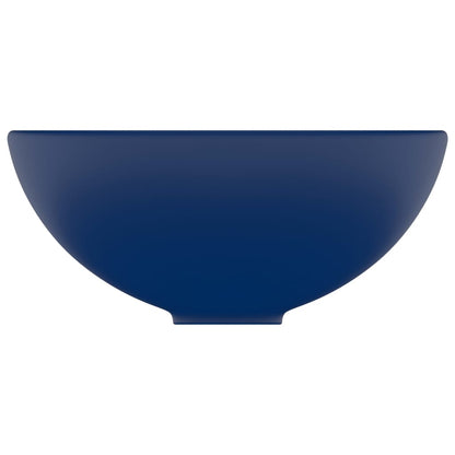 Luxus-Waschbecken Rund Matt Dunkelblau 32,5x14 cm Keramik