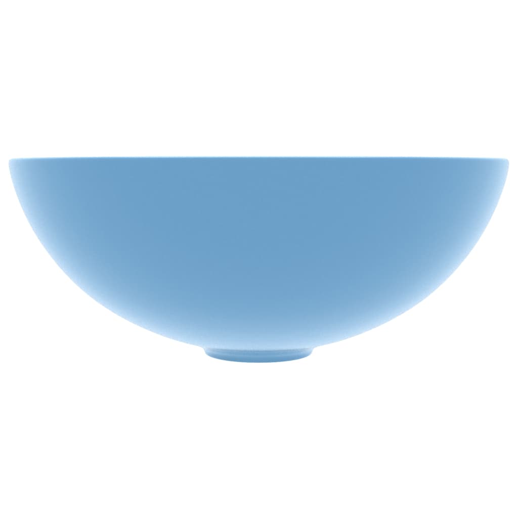 Waschbecken Keramik Hellblau Rund