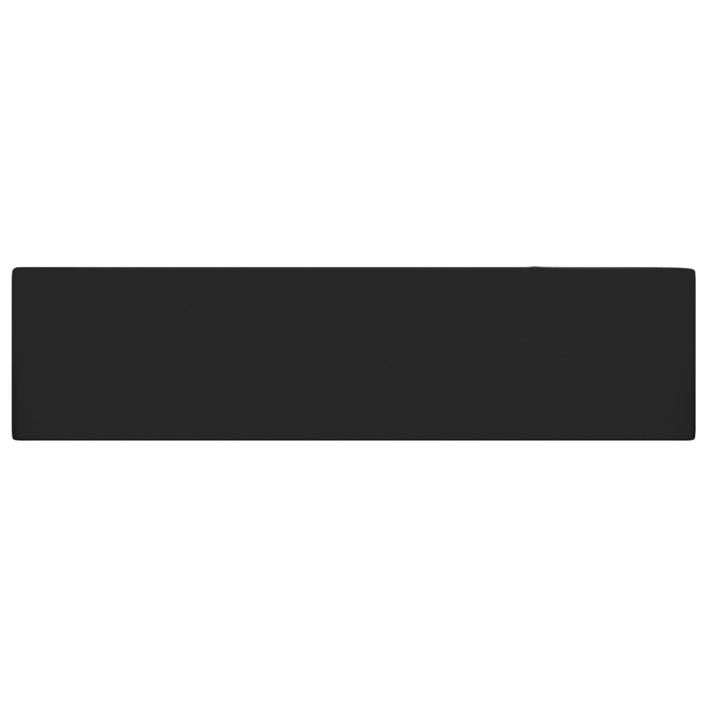 Badezimmer-Waschbecken mit Überlauf Keramik Matt Schwarz