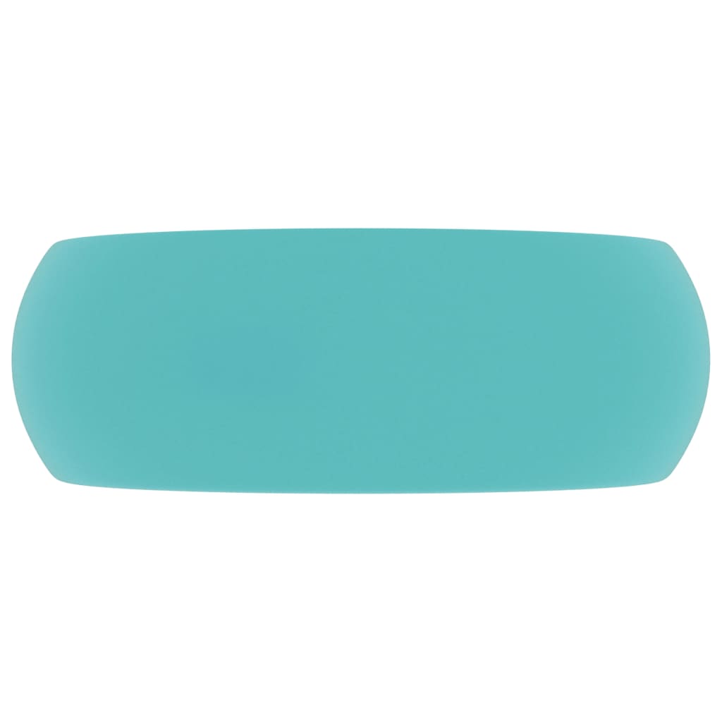 Luxuriöses Waschbecken Rund Matt Hellgrün 40x15 cm Keramik