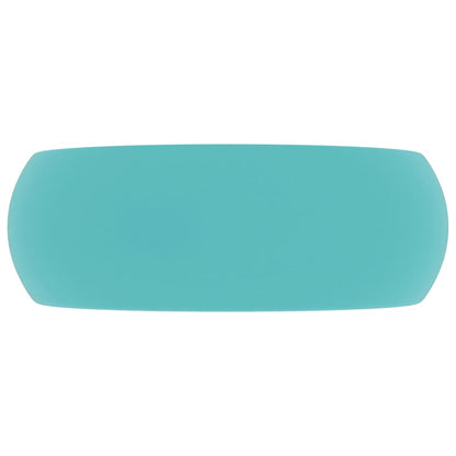 Luxuriöses Waschbecken Rund Matt Hellgrün 40x15 cm Keramik