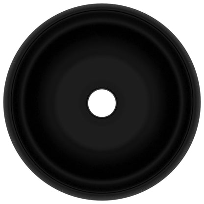 Luxuriöses Waschbecken Rund Matt Schwarz 40x15 cm Keramik
