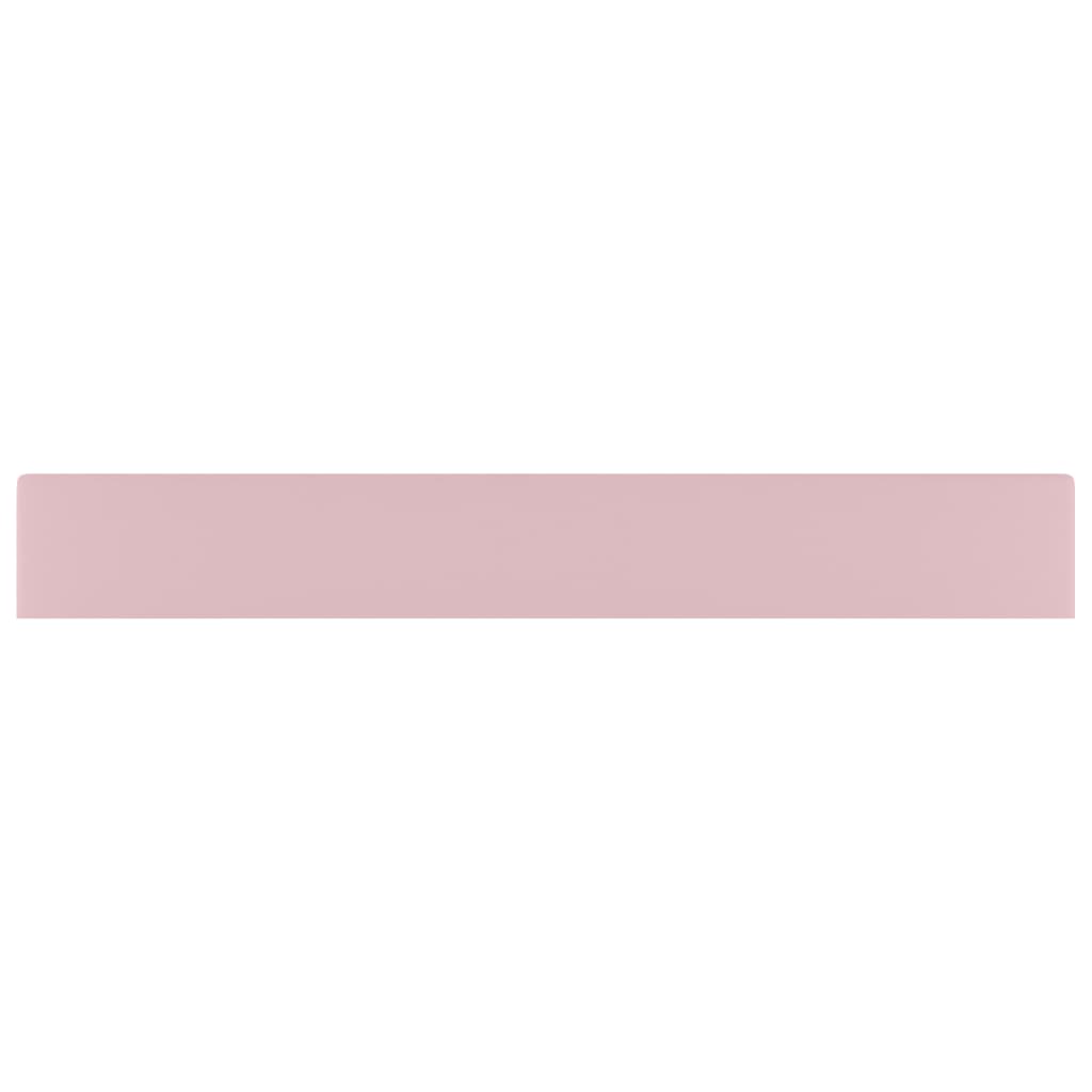 Luxus-Waschbecken mit Hahnloch Matt-Rosa 60x46 cm Keramik