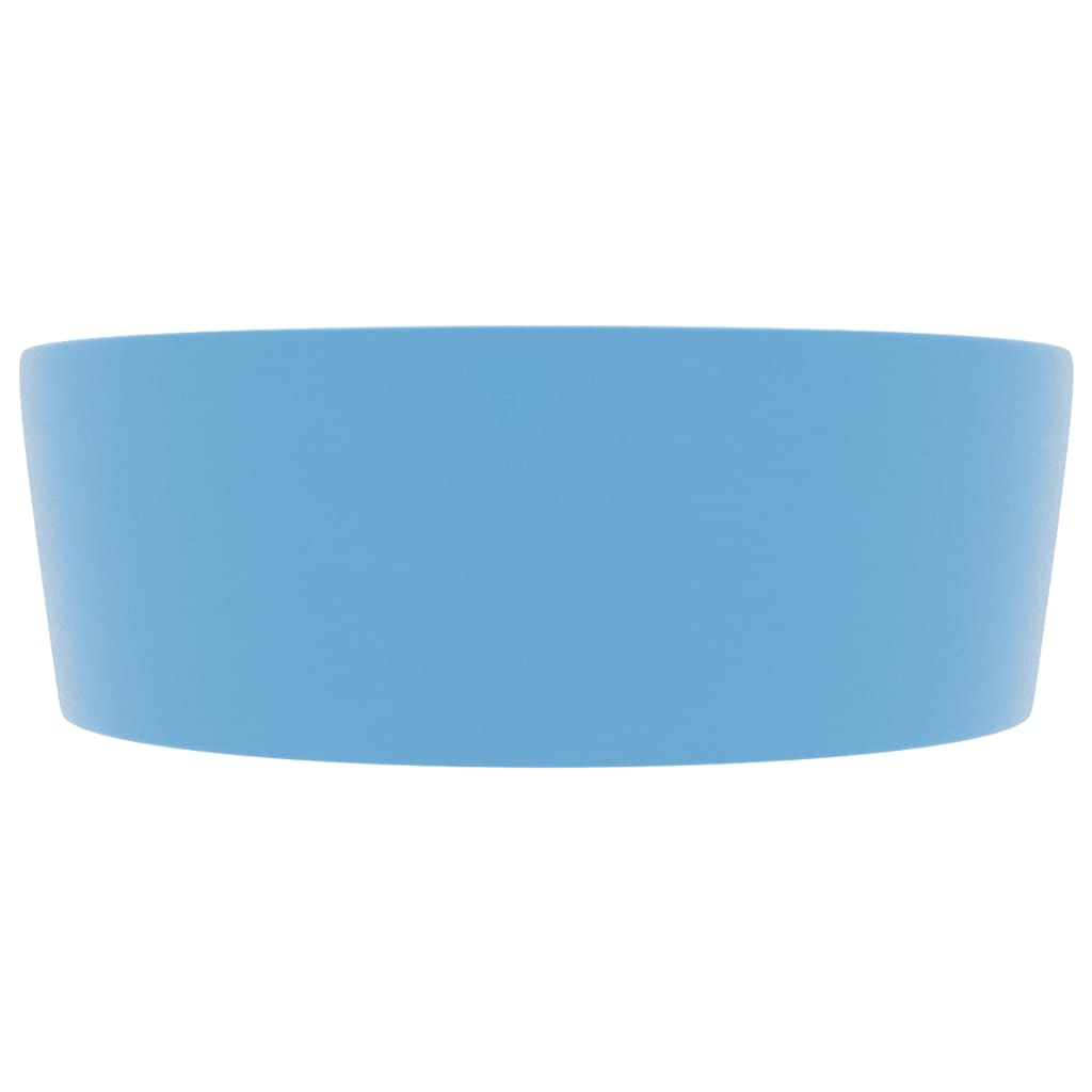 Luxus-Waschbecken mit Überlauf Matt Hellblau 36x13 cm Keramik