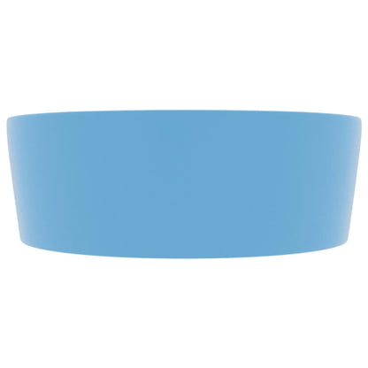 Luxus-Waschbecken mit Überlauf Matt Hellblau 36x13 cm Keramik