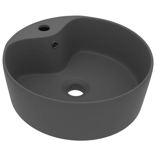 Luxus-Waschbecken mit Überlauf Matt Dunkelgrau 36x13 cm Keramik