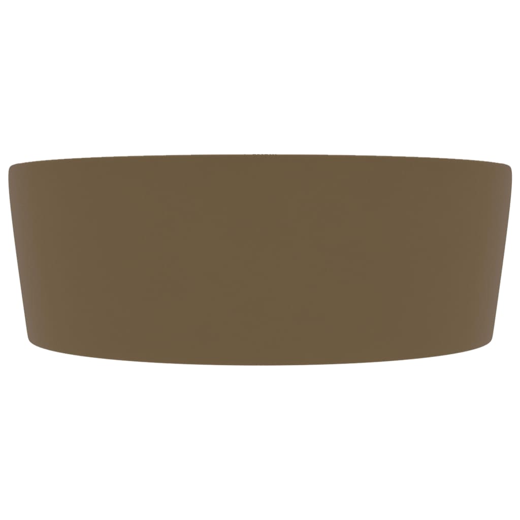Luxus-Waschbecken mit Überlauf Matt Creme 36x13 cm Keramik