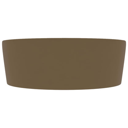 Luxus-Waschbecken mit Überlauf Matt Creme 36x13 cm Keramik