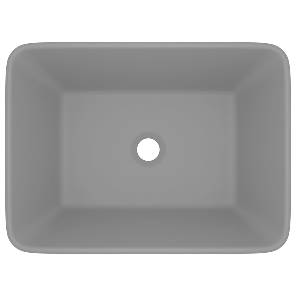 Luxus-Waschbecken Matt Hellgrau 41x30x12 cm Keramik