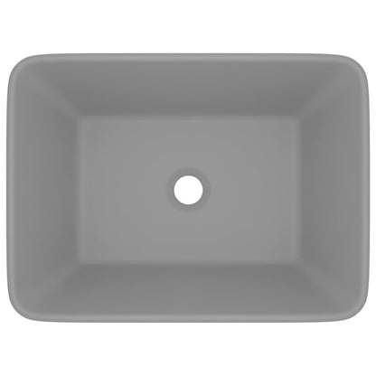 Luxus-Waschbecken Matt Hellgrau 41x30x12 cm Keramik