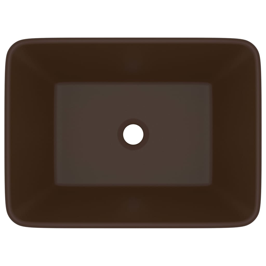 Luxus-Waschbecken Matt Dunkelbraun 41x30x12 cm Keramik
