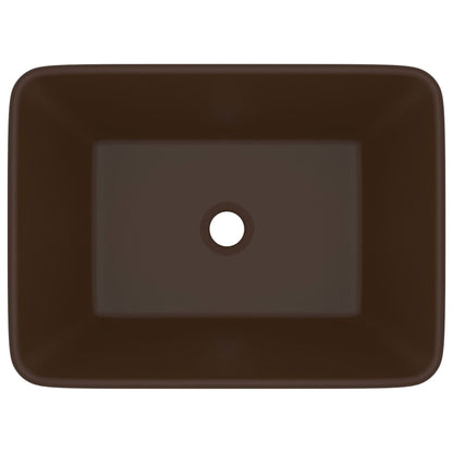 Luxus-Waschbecken Matt Dunkelbraun 41x30x12 cm Keramik