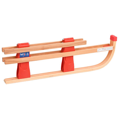 Klappschlitten mit Rückenlehne 119 cm Holz