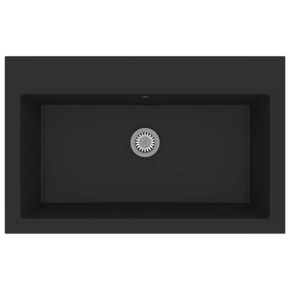Küchen-Spüle Schwarz 79 x 50 x 31 cm Granit
