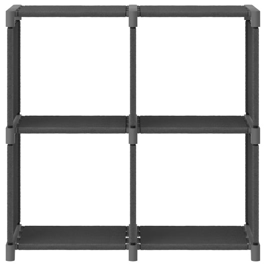 Würfel-Regal 4 Fächer Grau 69x30x72,5 cm Stoff