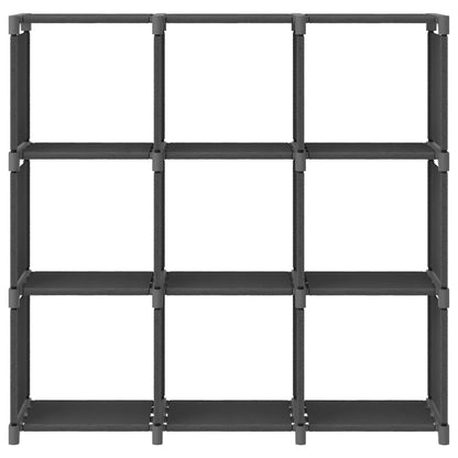 Würfelregal mit 9 Fächern Grau 103x30x107,5 cm Stoff