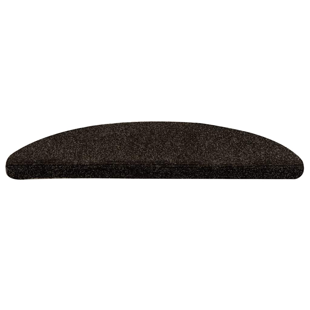 Stufenmatten Selbstklebend 15 Stk. 56x17x3 cm Dunkelbraun Halbrund