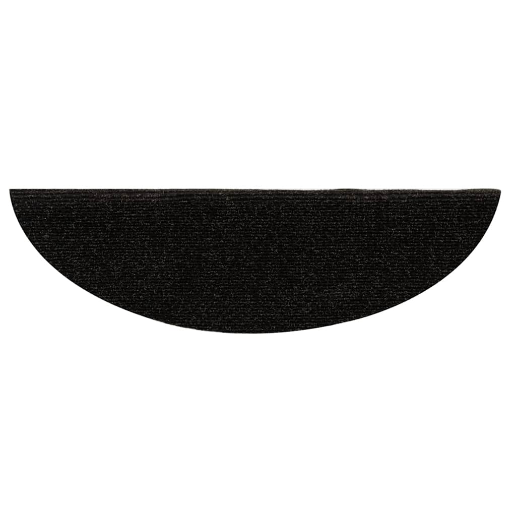 Stufenmatten Selbstklebend 15 Stk. 65x21x4 cm Dunkelbraun Halbrund Groß