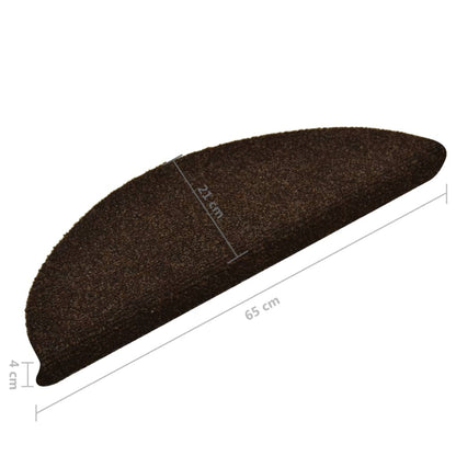 Stufenmatten Selbstklebend 15 Stk. 65x21x4 cm Braun Halbrund Groß