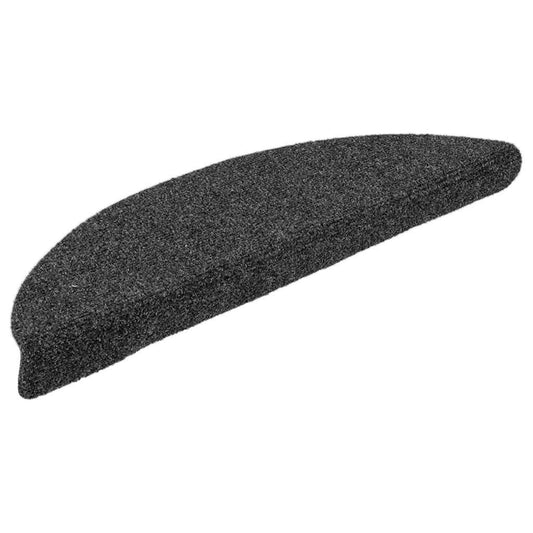 Stufenmatten Selbstklebend 15 Stk. 65x21x4 cm Anthrazit Halbrund Groß