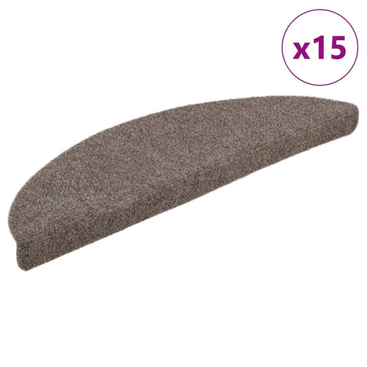 Stufenmatten Selbstklebend 15 Stk. 56x17x3 cm Beige Halbrund