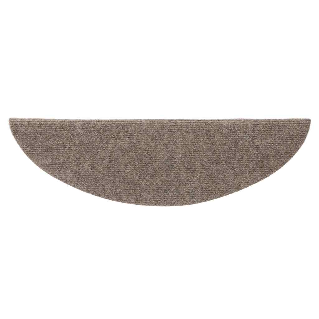 Stufenmatten Selbstklebend 15 Stk. 56x17x3 cm Beige Halbrund