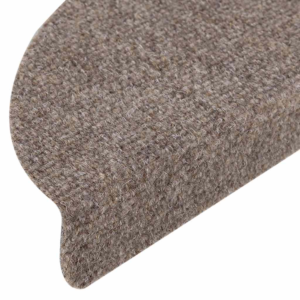 Stufenmatten Selbstklebend 15 Stk. 56x17x3 cm Beige Halbrund