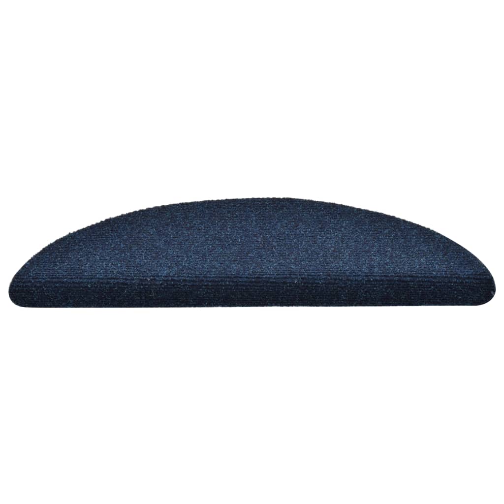 Stufenmatten Selbstklebend 15 Stk. 56x17x3 cm Marineblau Halbrund