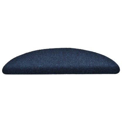 Stufenmatten Selbstklebend 15 Stk. 56x17x3 cm Marineblau Halbrund