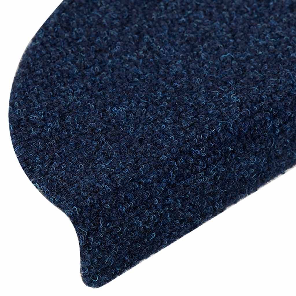 Stufenmatten Selbstklebend 15 Stk. 56x17x3 cm Marineblau Halbrund