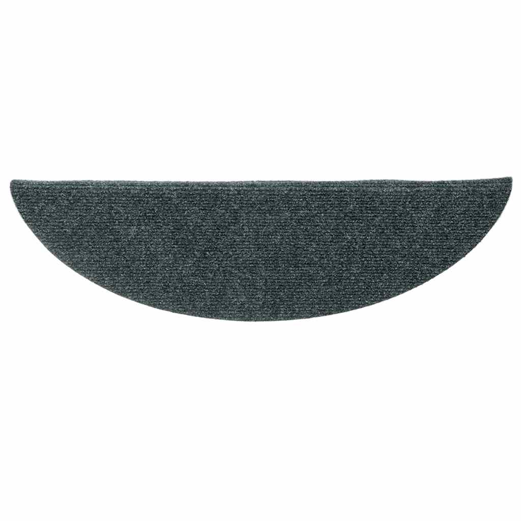 Stufenmatten Selbstklebend 15 Stk. 56x17x3 cm Grün Halbrund
